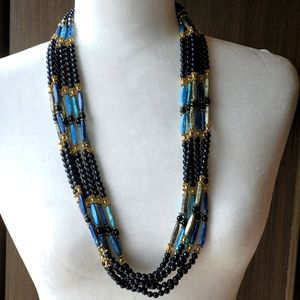 Vintage layered beaded necklace